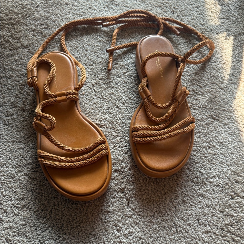 Gianvito Rossi Brown Rope Sandals